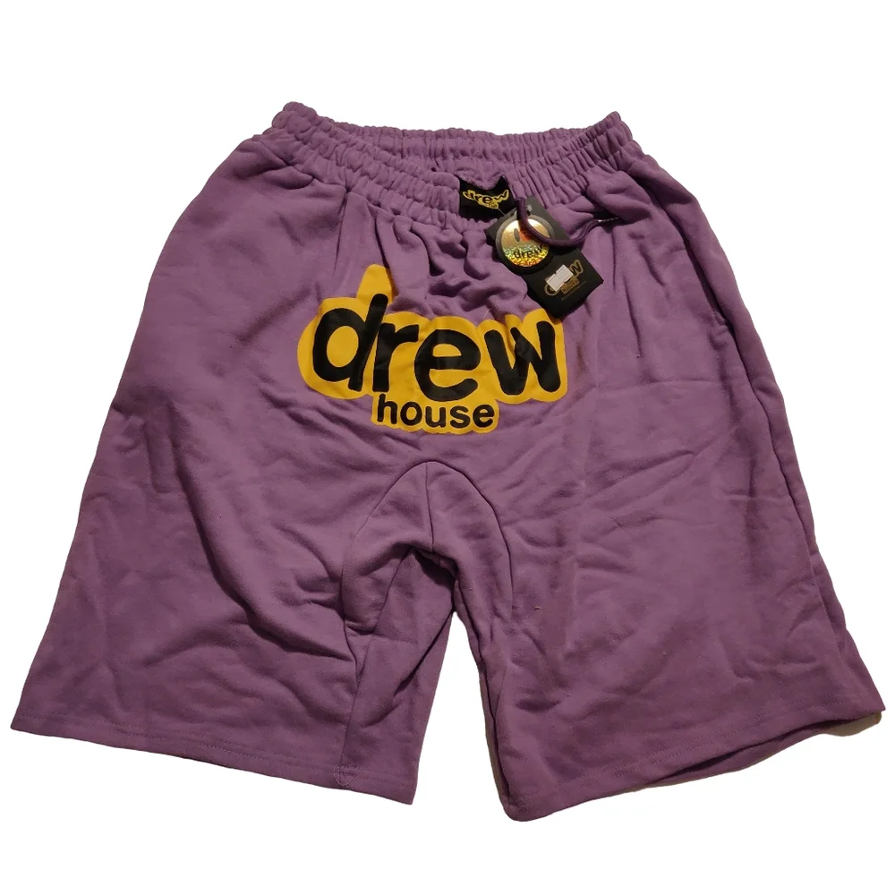 drew house lavender cotton skate shorts - Picture 2 of 6